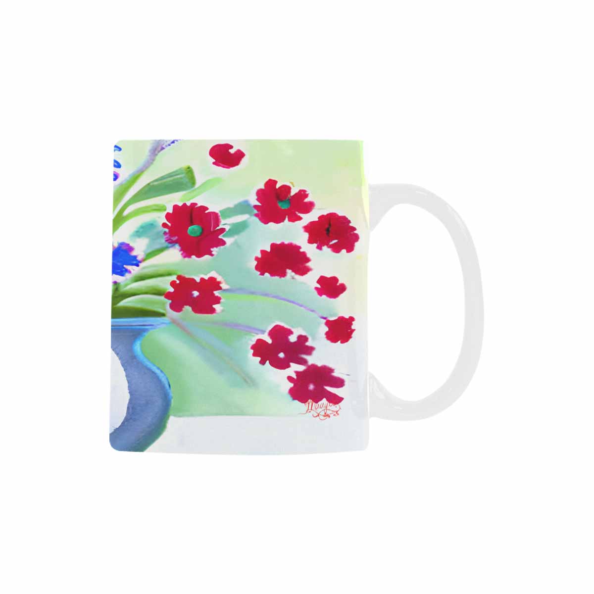 USA made Quality Mug, coffee mug, tea cup, Bright florals, Set 1, Design 110