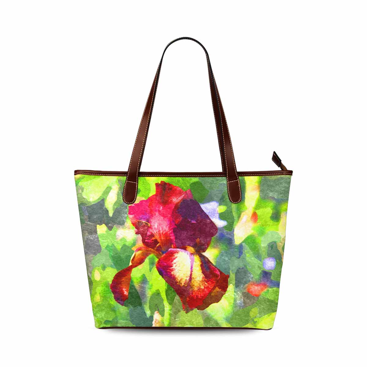 Classic Fabric handbag, watercolor floral, design 129