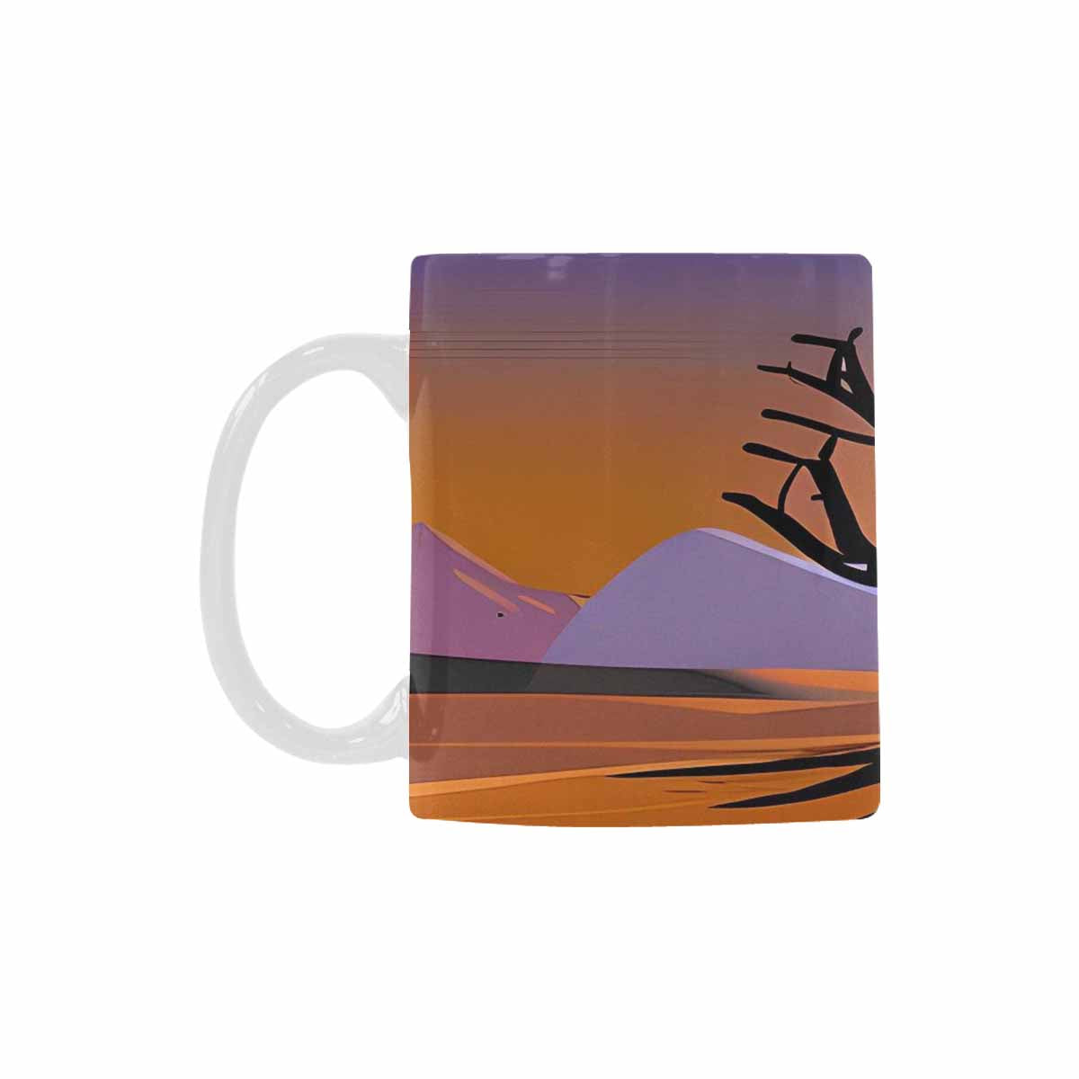 Coffee Mug, tea cup, desert scene, design 67