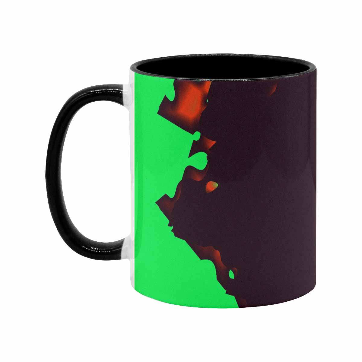 Coffee Mug, tea cup, black core, abstract, design 62