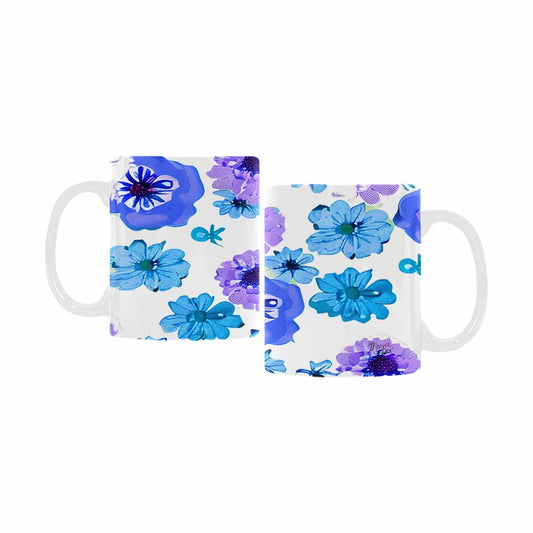 USA made Quality Mug, coffee mug, tea cup, Bright florals, Set 1A, Design 144