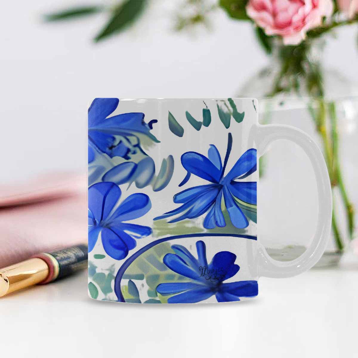 Quality Mug, coffee mug, tea cup, Bright florals, Set 1A, Design 83