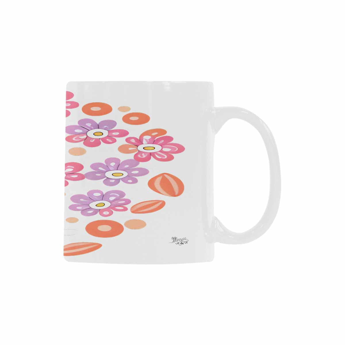 Quality Mug, coffee mug, tea cup, Bright florals, Set 2, design 3