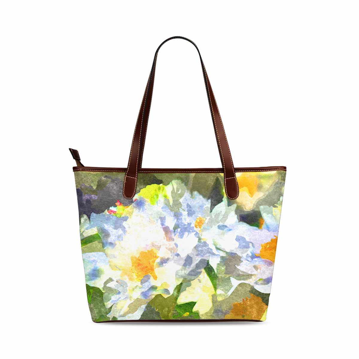 Classic Fabric handbag, watercolor floral, design 174