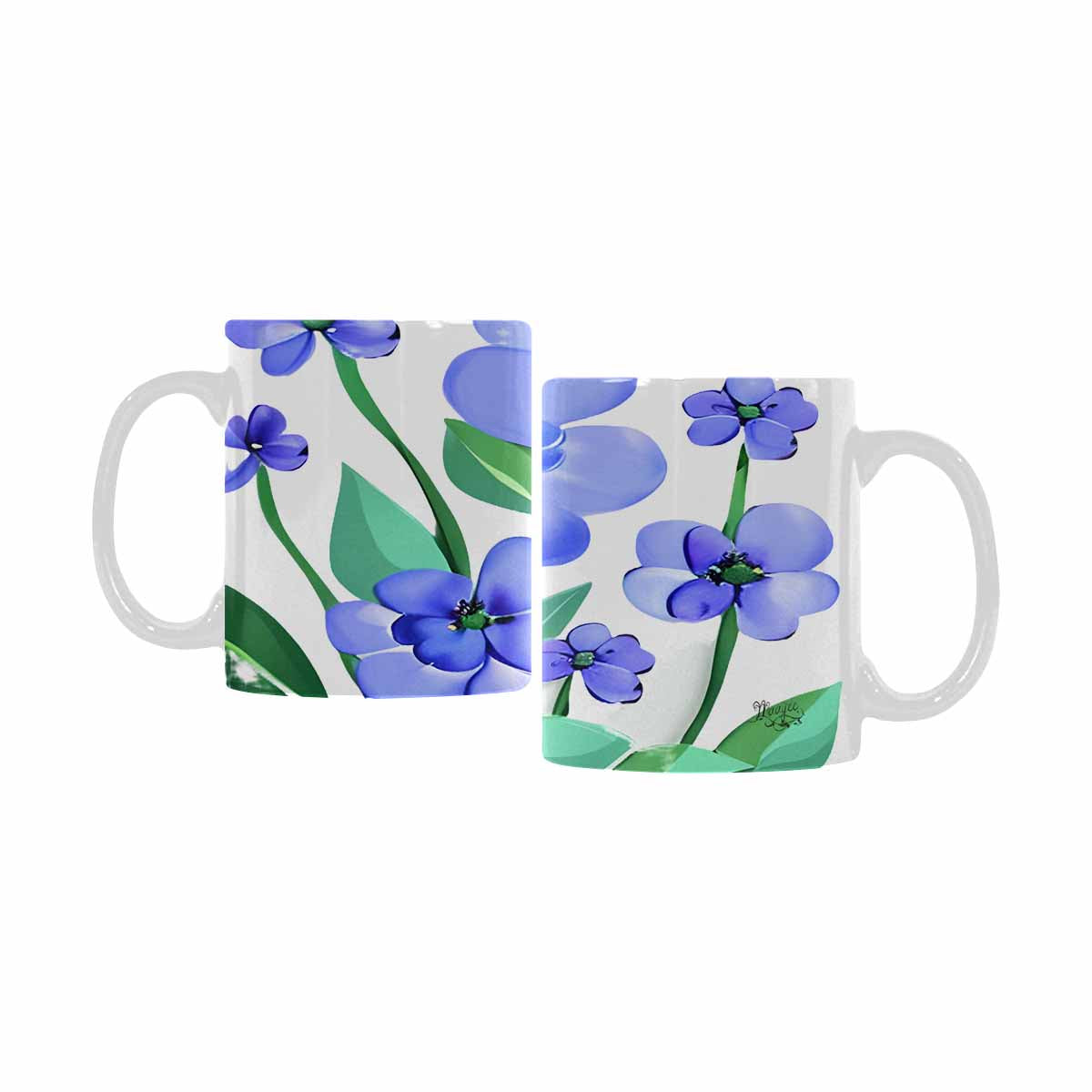 Quality Mug, coffee mug, tea cup, Bright florals, Set 1A, Design 55