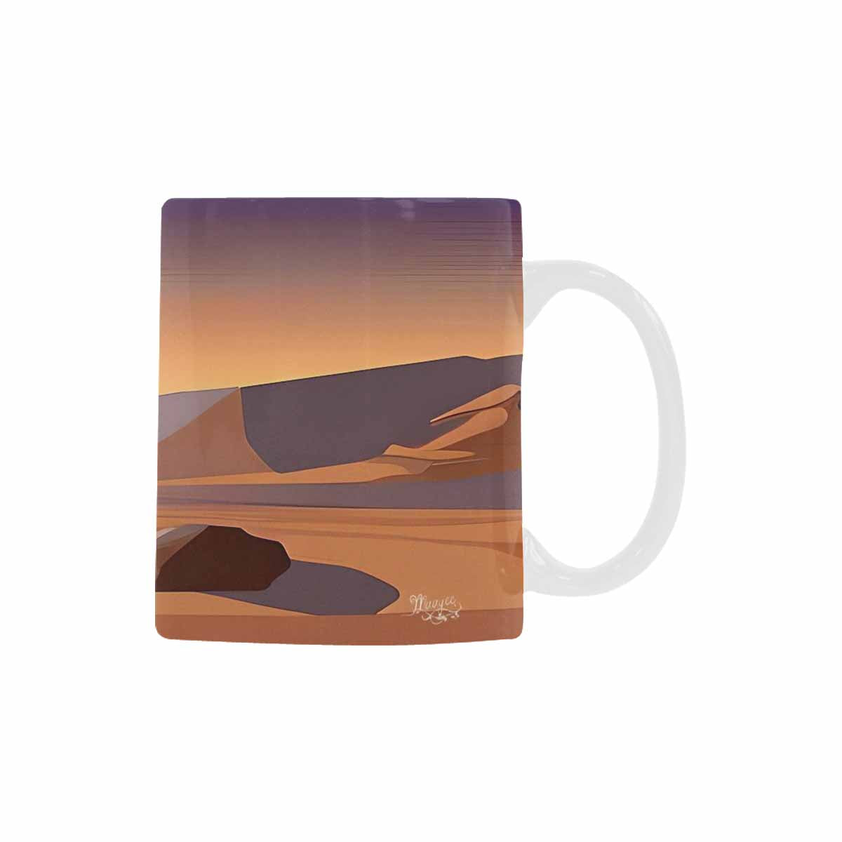 Coffee Mug, tea cup, desert scene, design 44