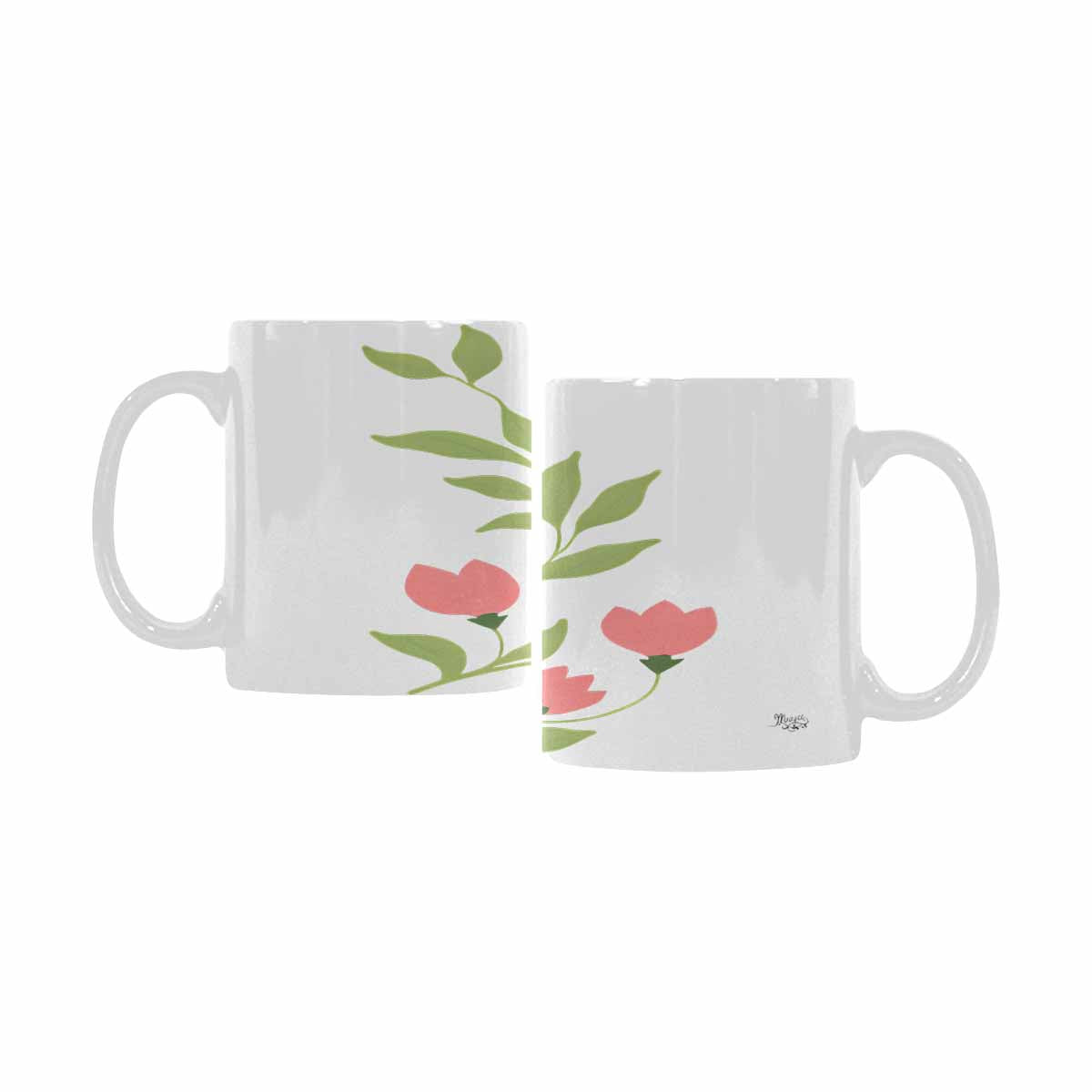 Quality Mug, coffee mug, tea cup, Bright florals, Set 2, design 60