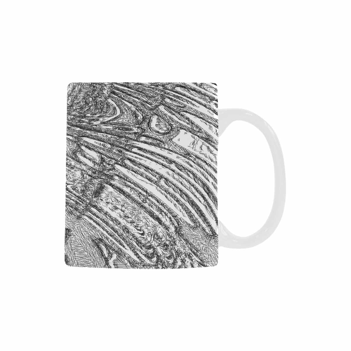 Quality Mug, coffee mug, tea cup, B & W Abstract, Set 1, design 157