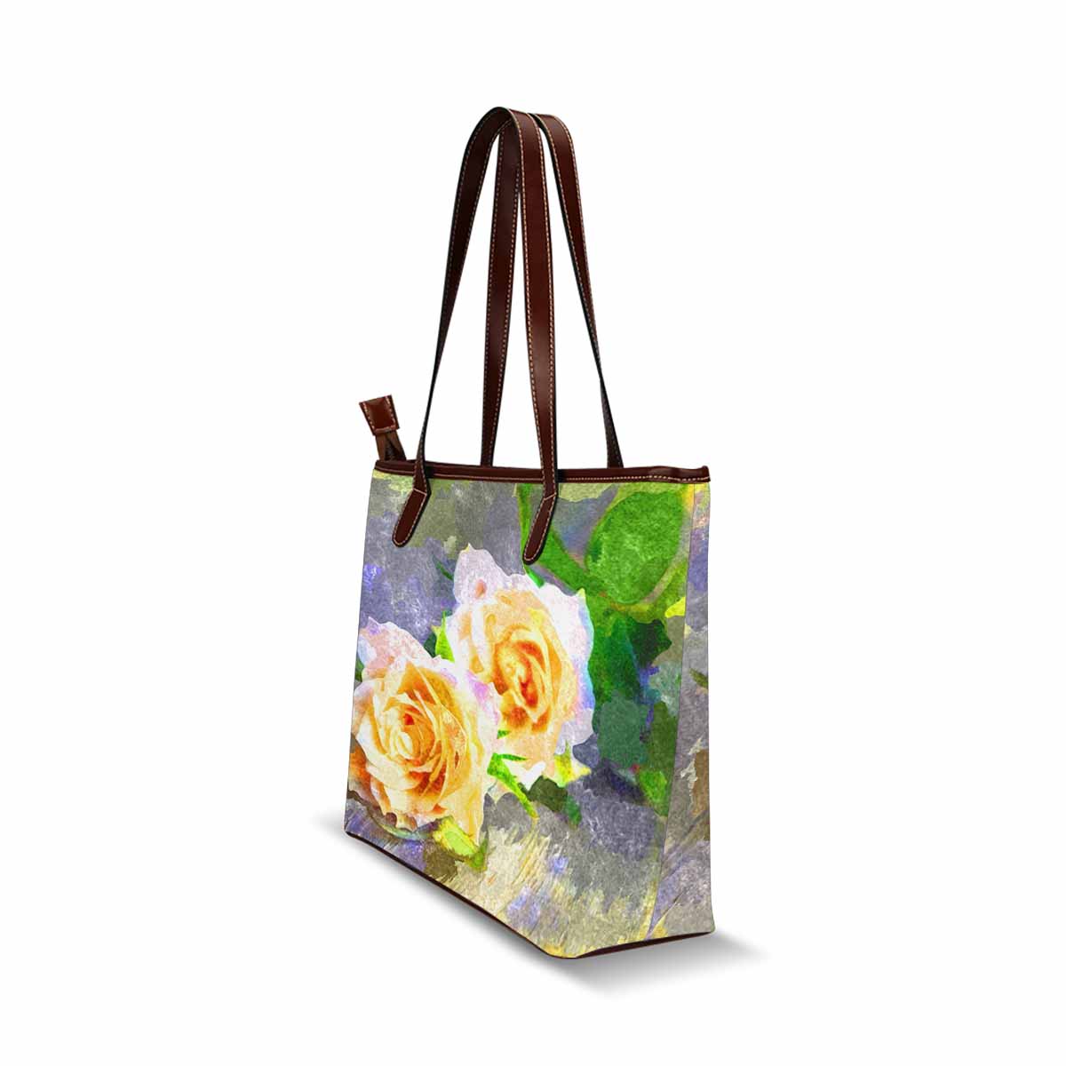 Classic Fabric handbag, watercolor floral, design 229