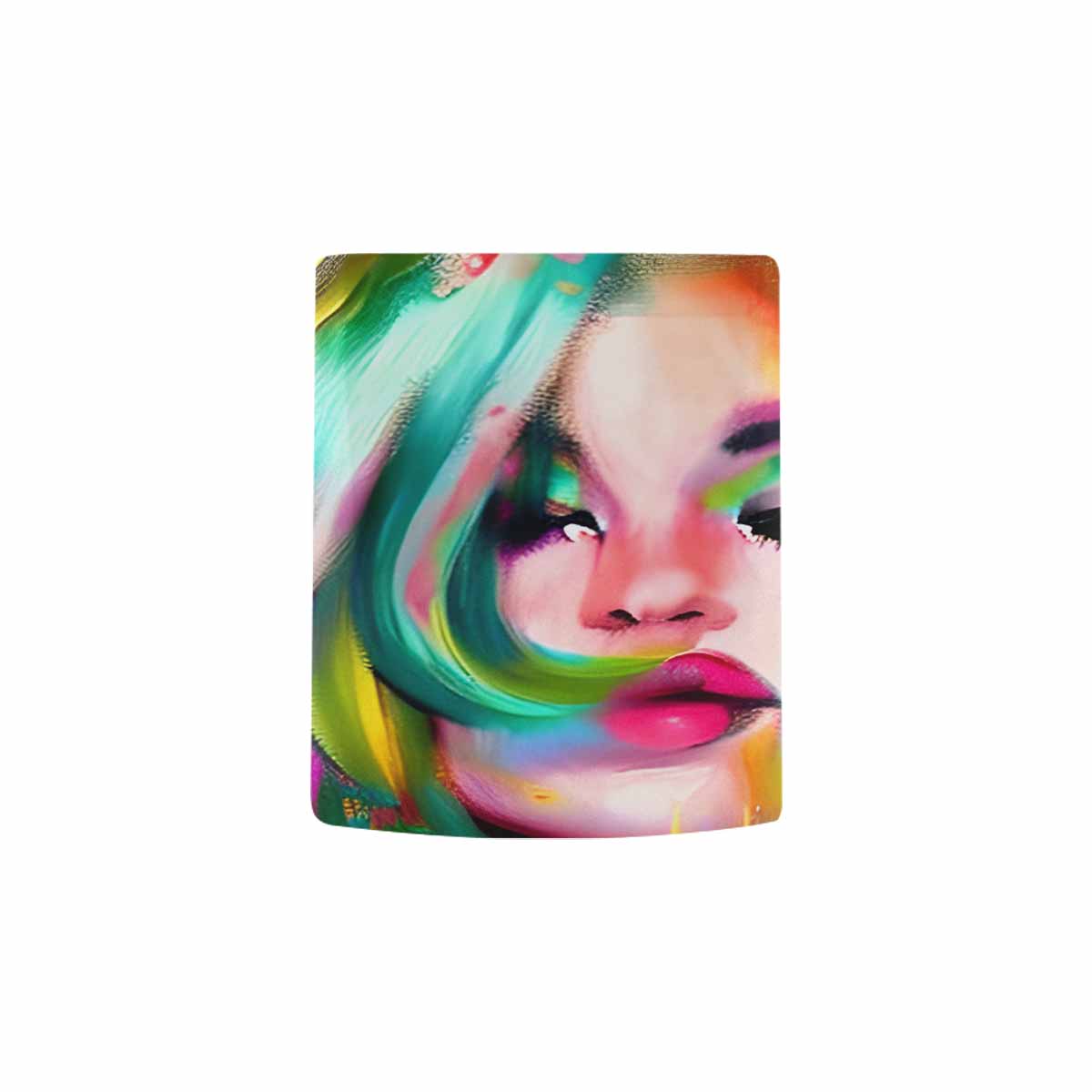 USA, Color Coffee Mug, tea cup, caucasian Face, design 21