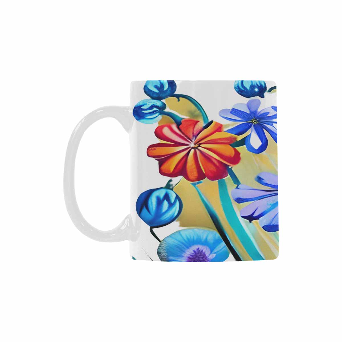 Quality Mug, coffee mug, tea cup, Bright florals, Set 1A, Design 41