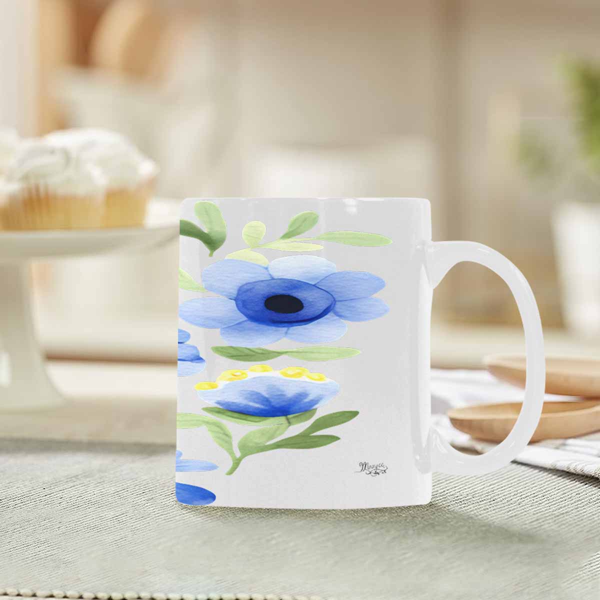 Quality Mug, coffee mug, tea cup, Bright florals, Set 2, design 44