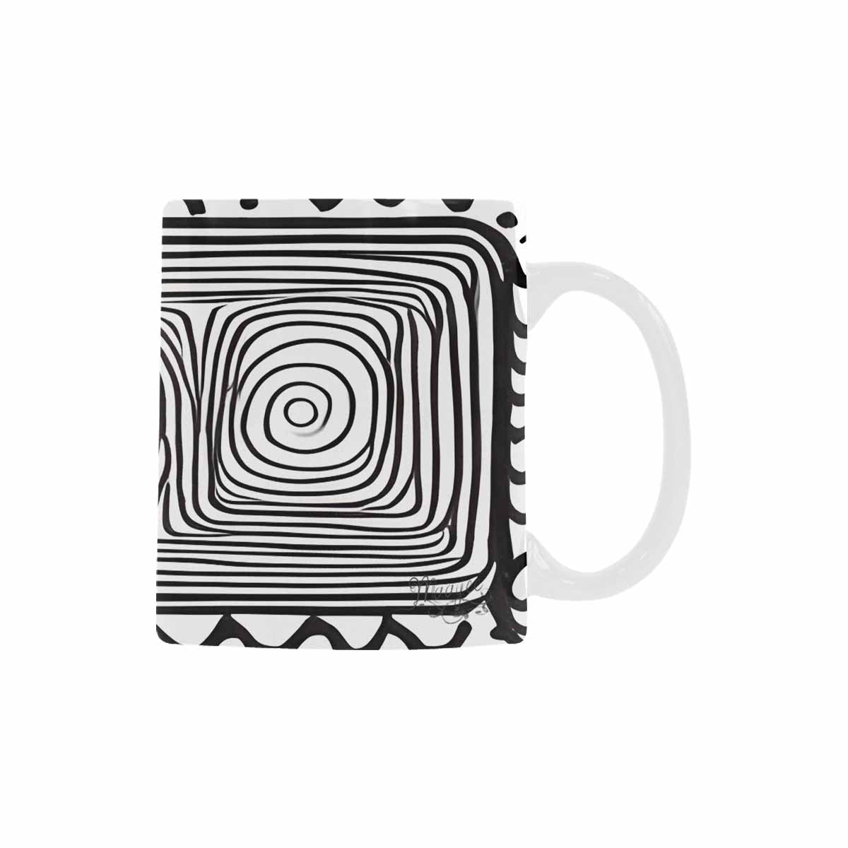 Quality Mug, coffee mug, tea cup, B & W Abstract, Set 1, design 43