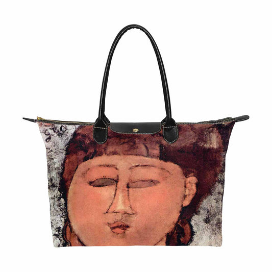 Classic handbag, Modigliani design, choice of 2 colors, Enfant Gras