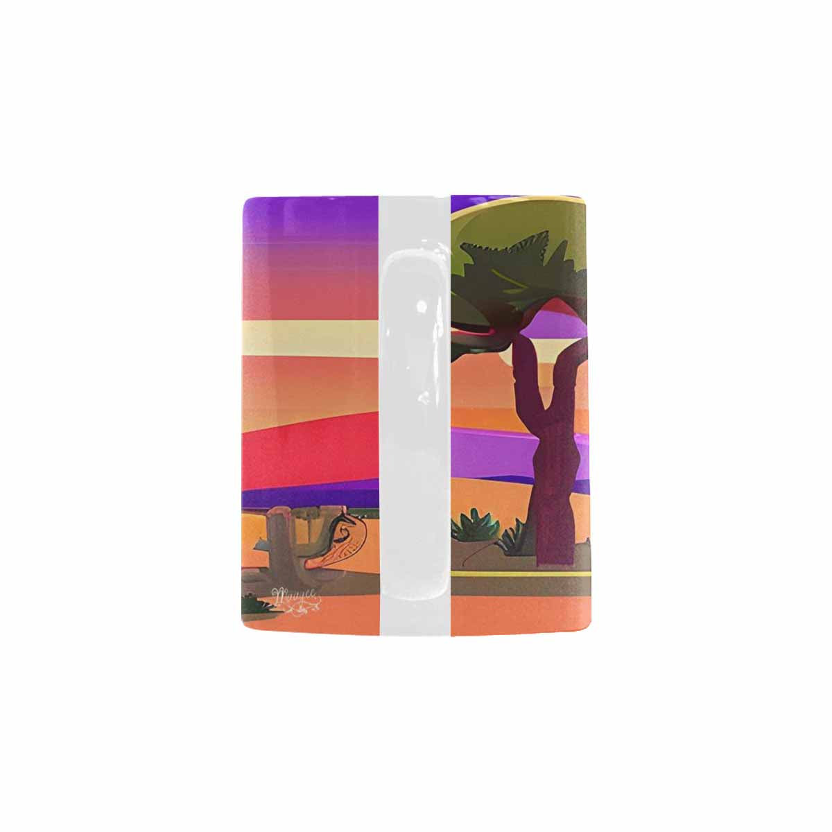 Coffee Mug, tea cup, desert scene, design 36