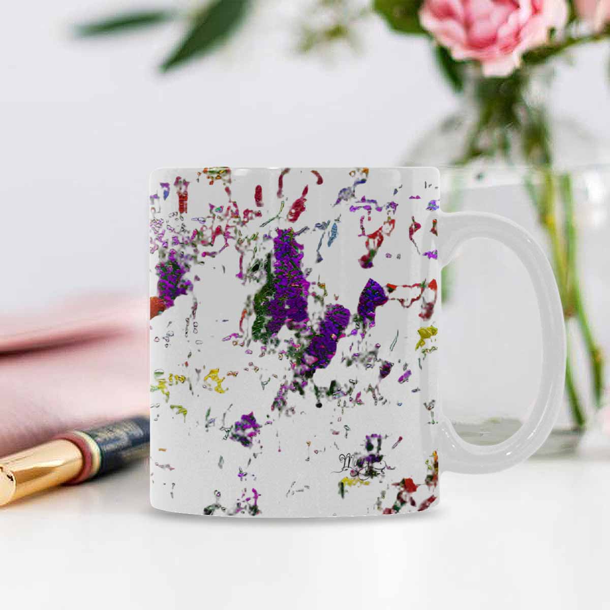 Quality Mug, coffee mug, tea cup, Bright florals, Set 1A, Design 3