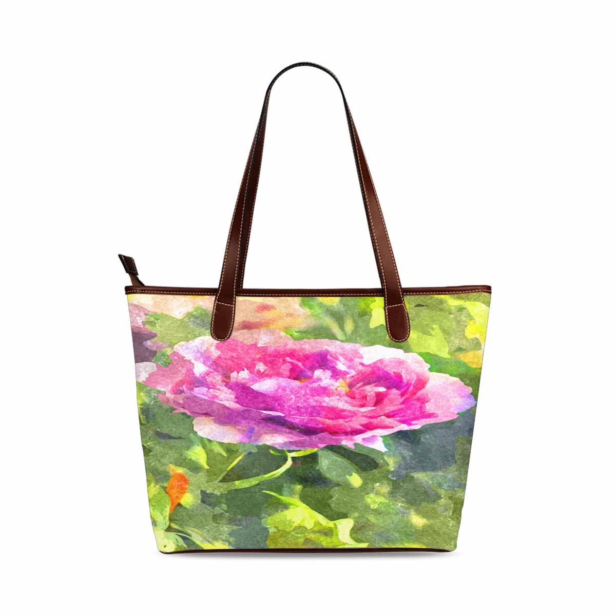 Classic Fabric handbag, watercolor floral, design 169