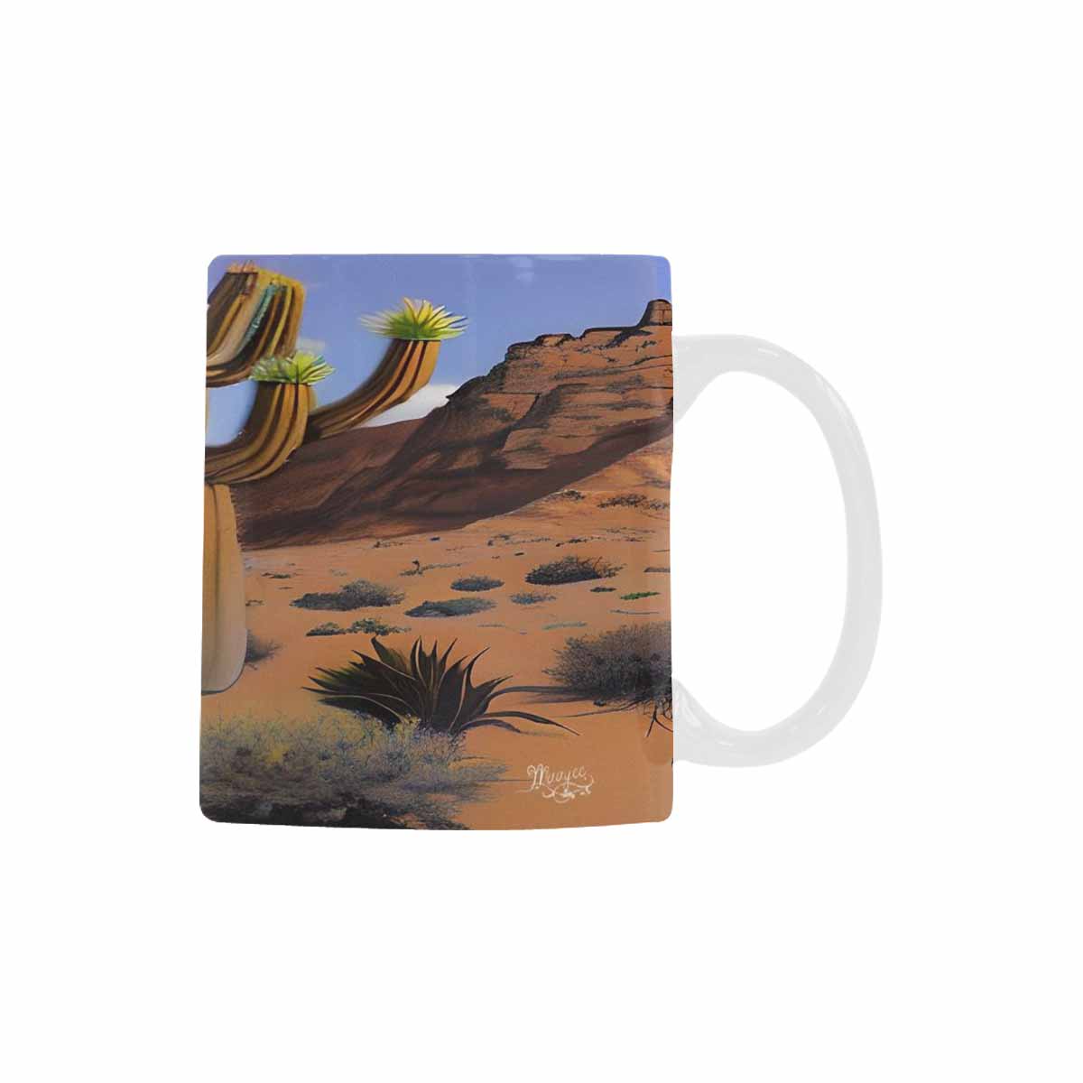 Coffee Mug, tea cup, desert scene, design 11