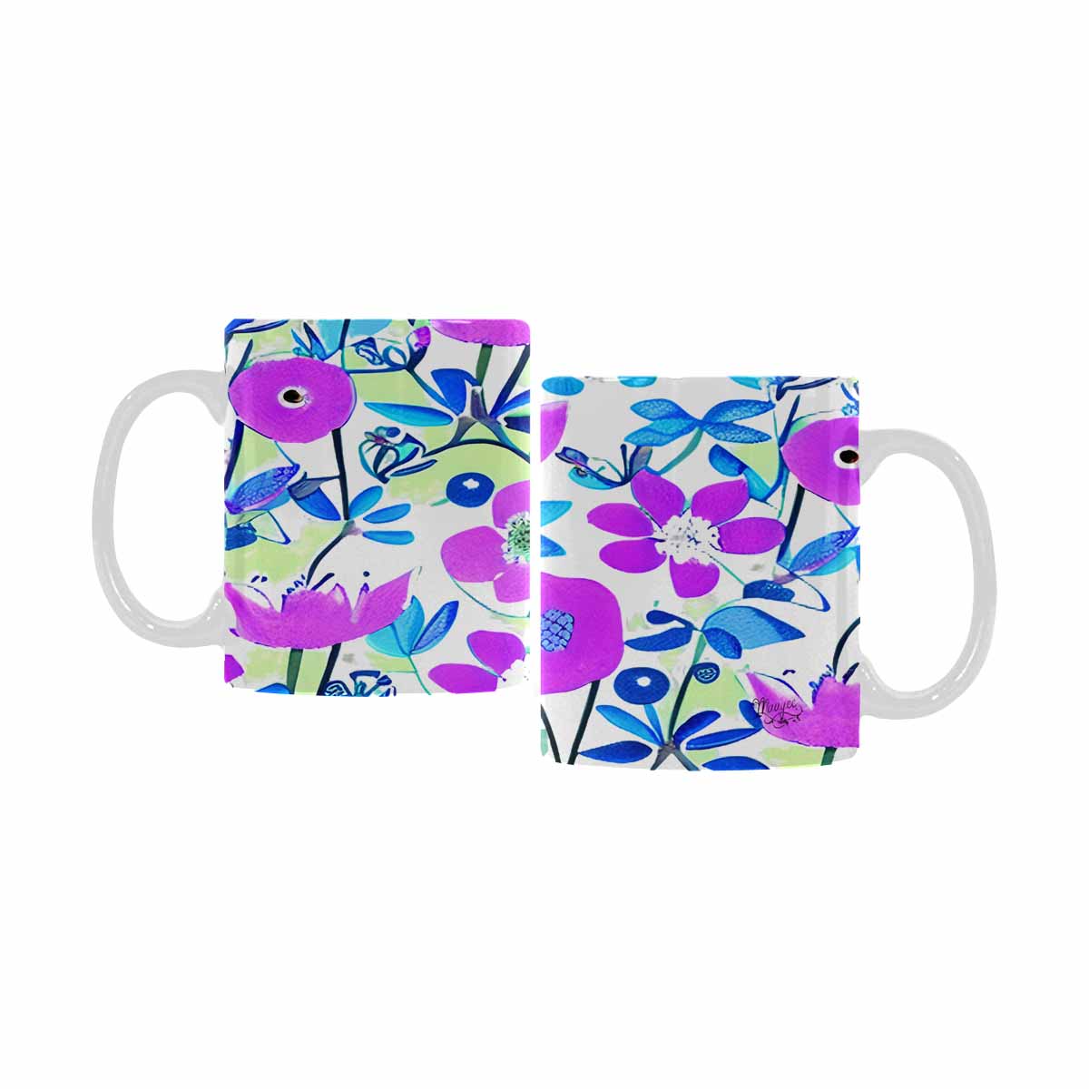 Quality Mug, coffee mug, tea cup, Bright florals, Set 1A, Design 158