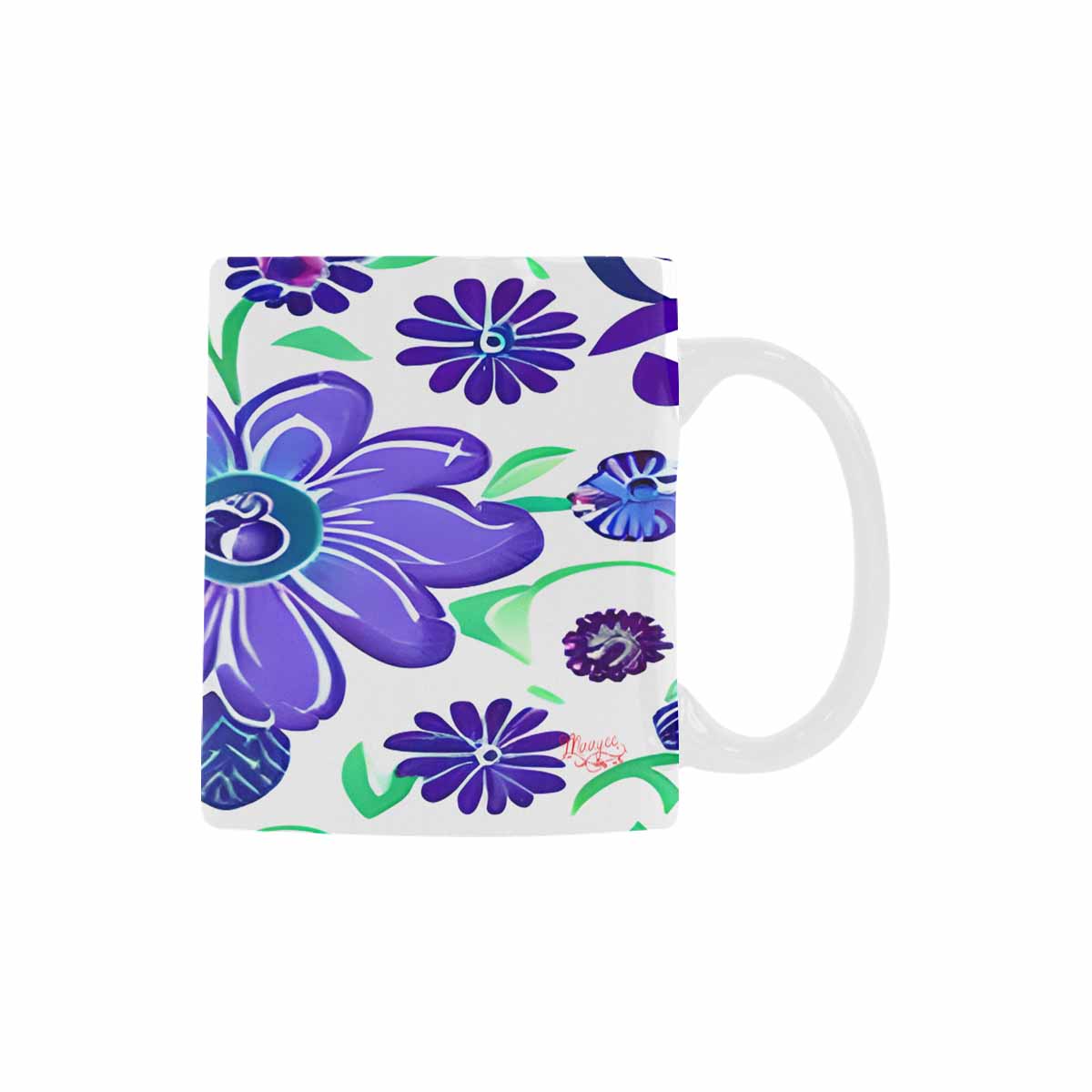 Quality Mug, coffee mug, tea cup, Bright florals, Set 1, Design 125