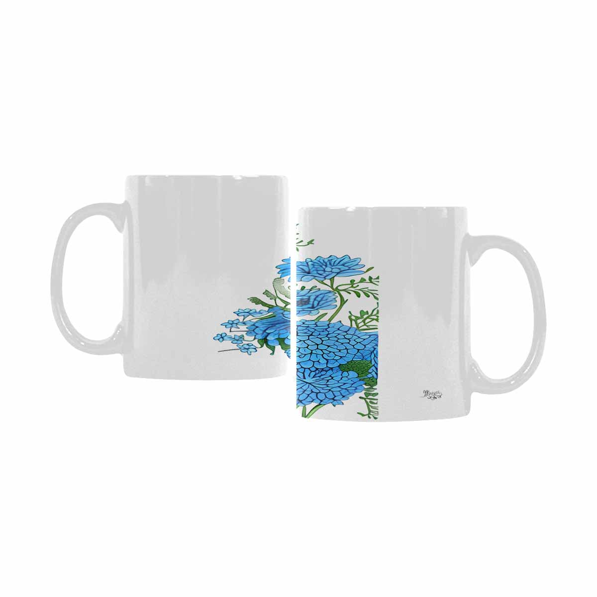 Quality Mug, coffee mug, tea cup, Bright florals, Set 2, design 22