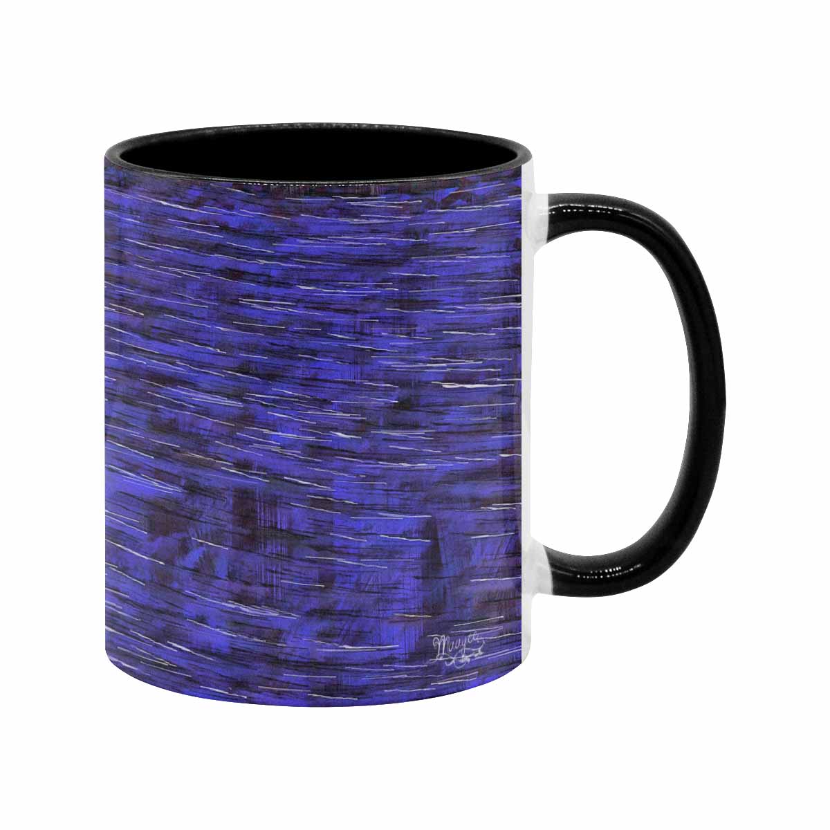 Coffee Mug, tea cup, black core, abstract, design 53