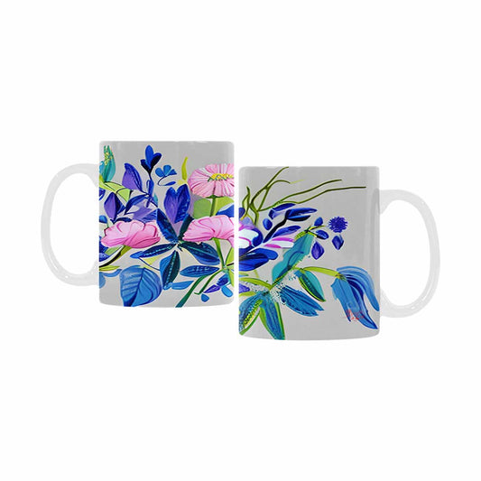 USA made Quality Mug, coffee mug, tea cup, Bright florals, Set 1, Design 40