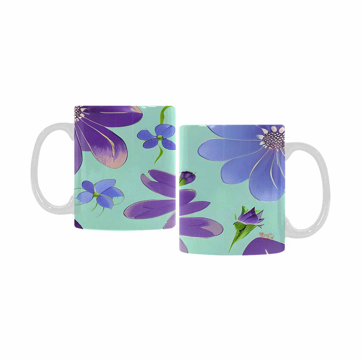 Quality Mug, coffee mug, tea cup, Bright florals, Set 1, Design 156