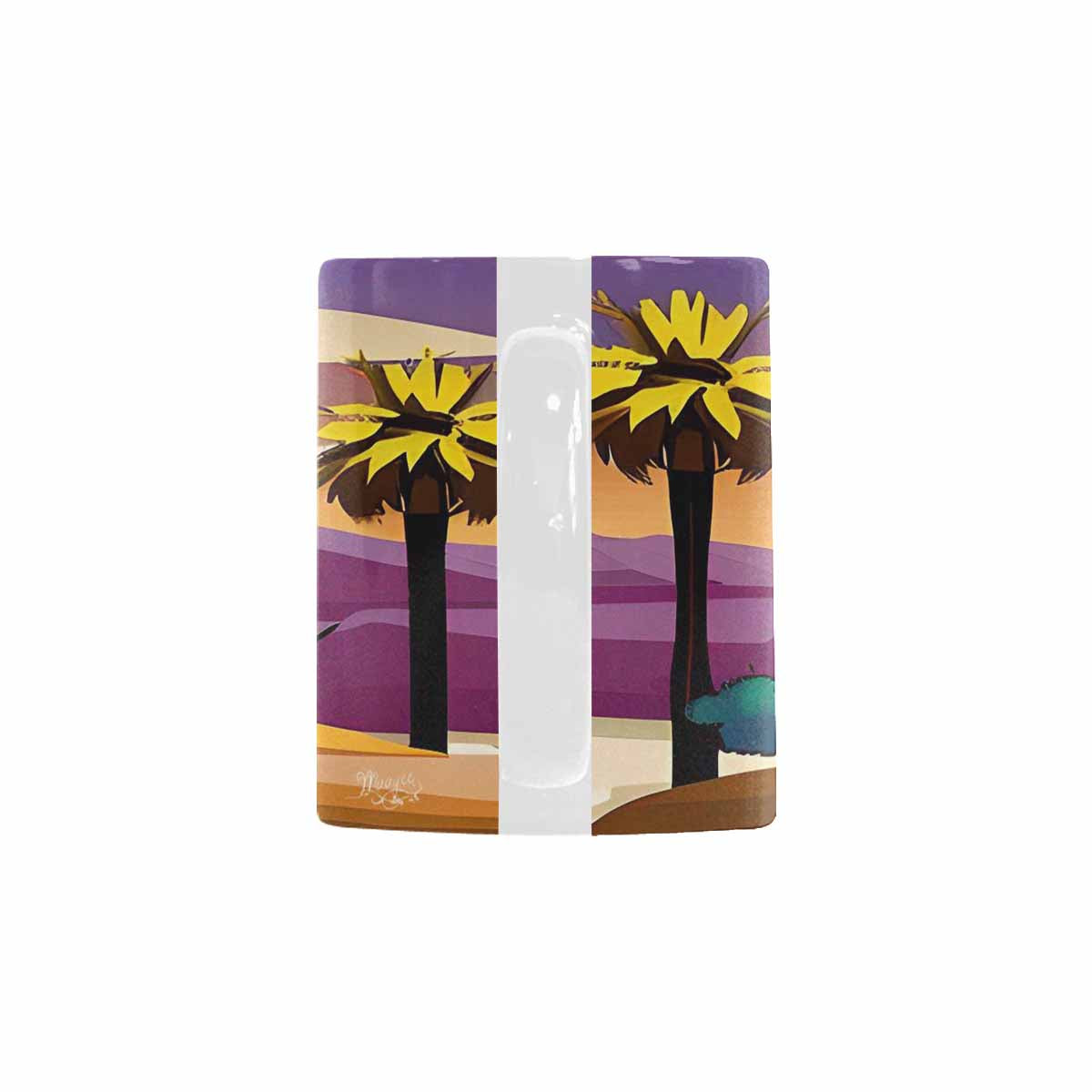 Coffee Mug, tea cup, desert scene, design 72