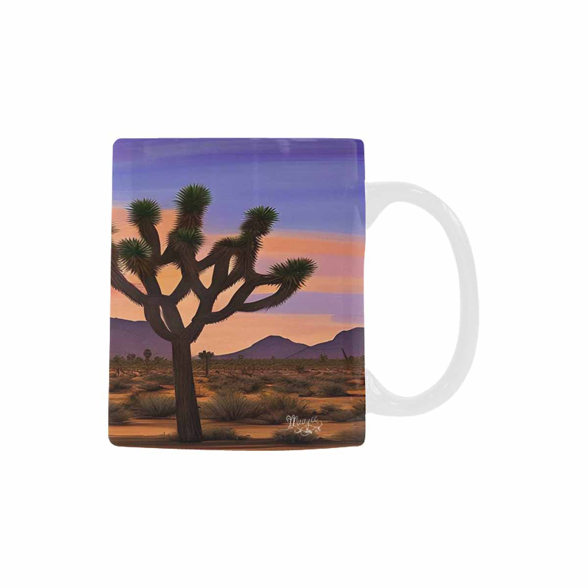 Coffee Mug, tea cup, desert scene, design 1