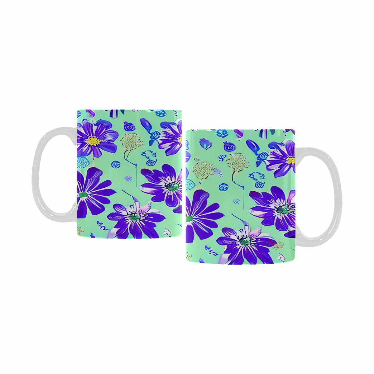Quality Mug, coffee mug, tea cup, Bright florals, Set 1, Design 153