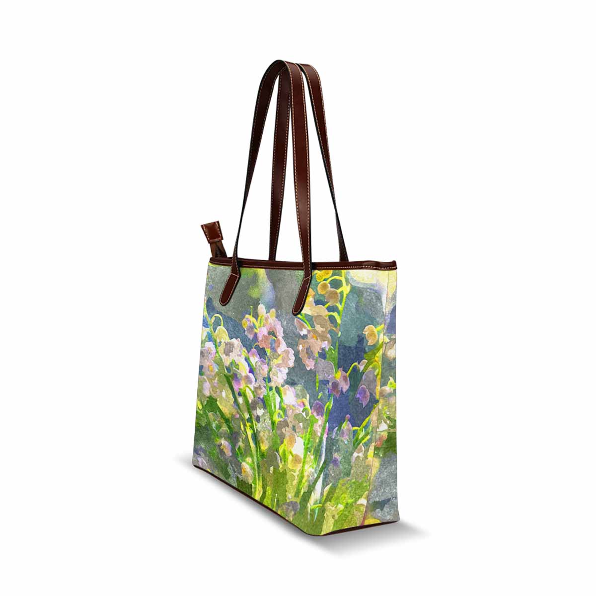 Classic Fabric handbag, watercolor floral, design 144