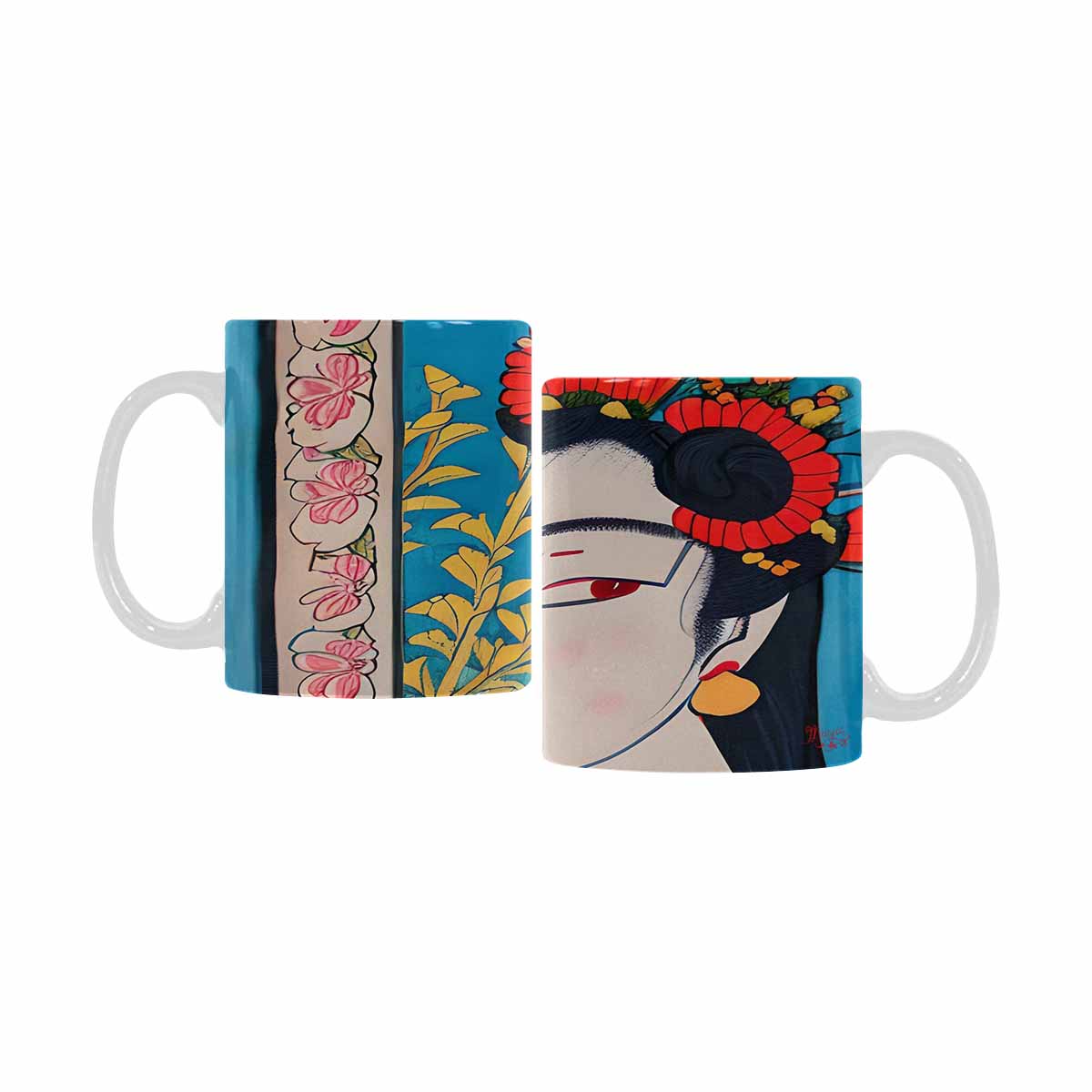 Quality Mug, coffee mug, tea cup, Asian Faces, Design 60