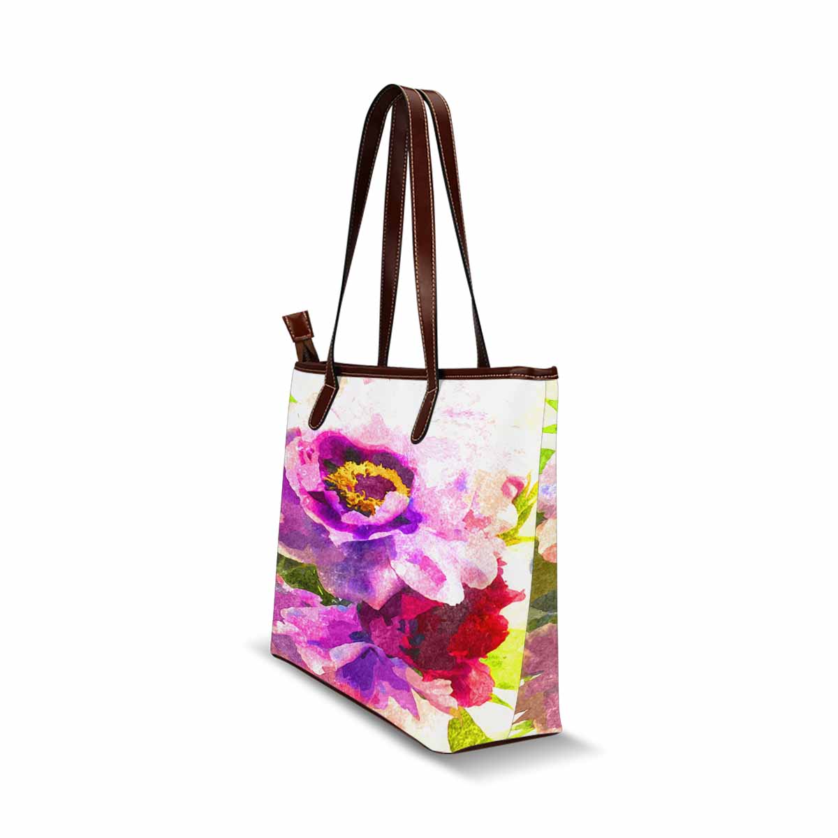 Classic Fabric handbag, watercolor floral, design 16