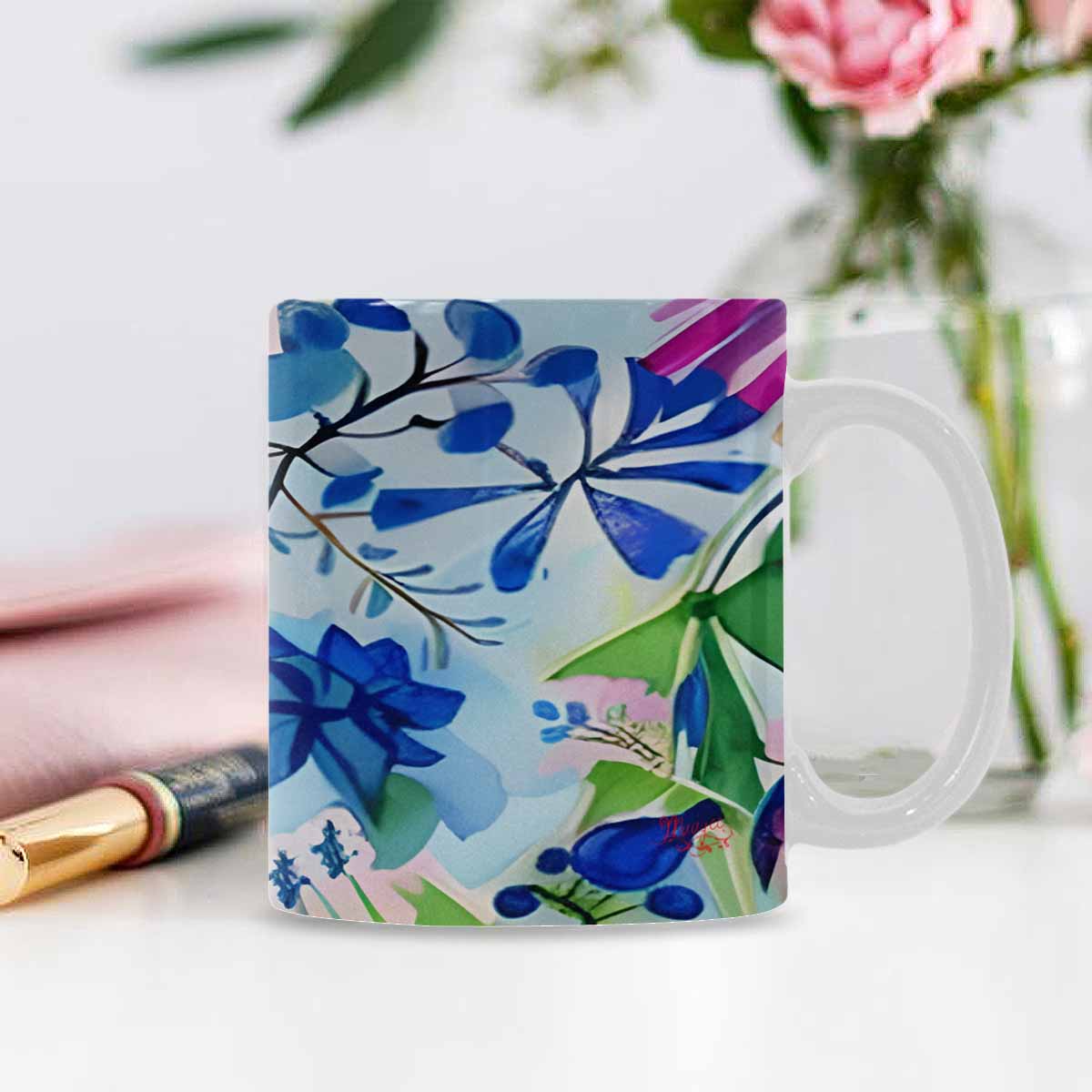 Quality Mug, coffee mug, tea cup, Bright florals, Set 1, Design 27