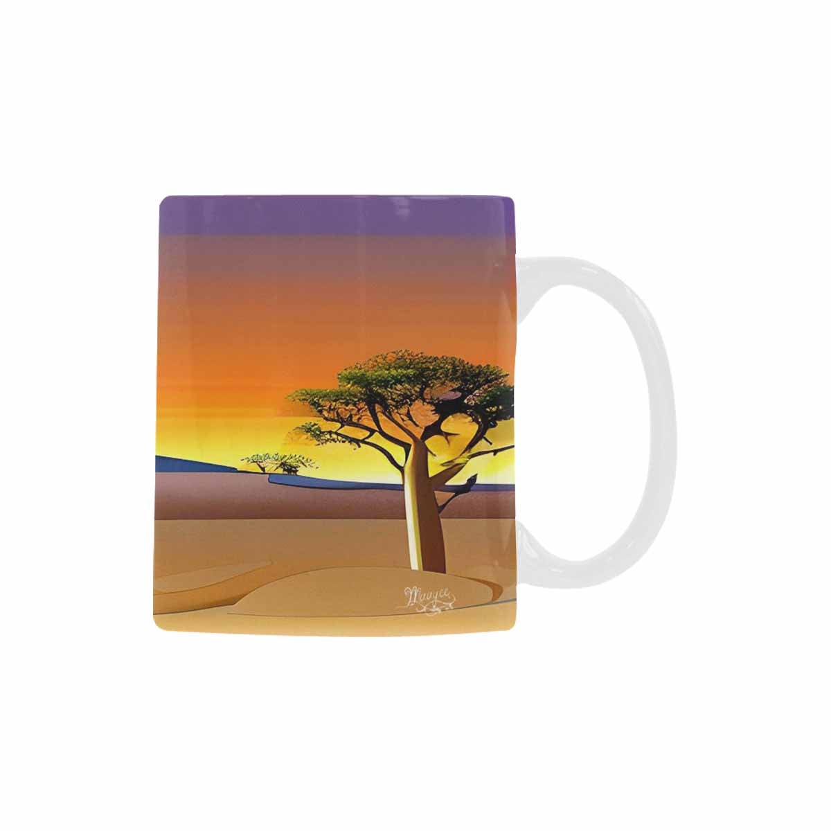 Coffee Mug, tea cup, desert scene, design 92