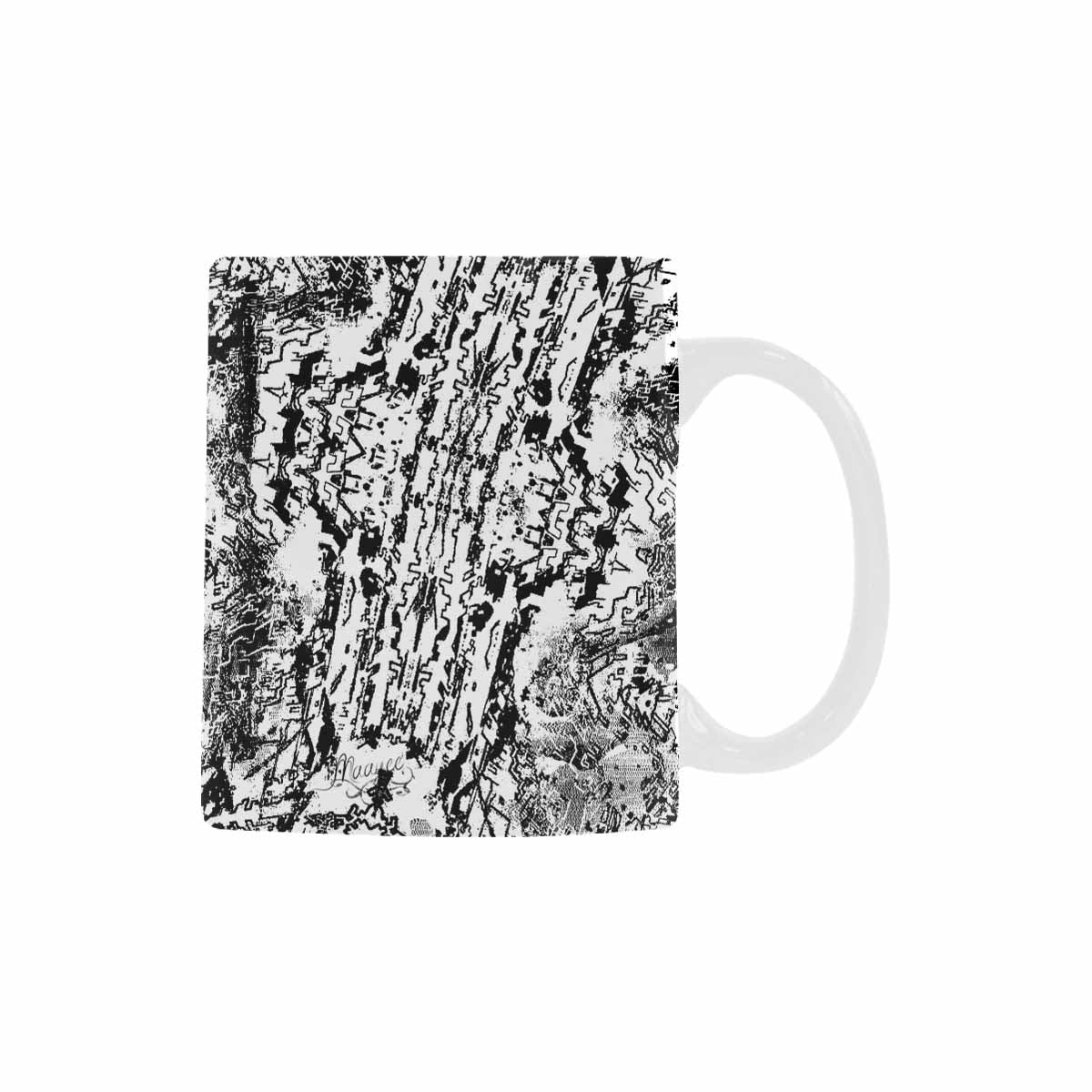 Quality Mug, coffee mug, tea cup, B & W Abstract, Set 1, design 134