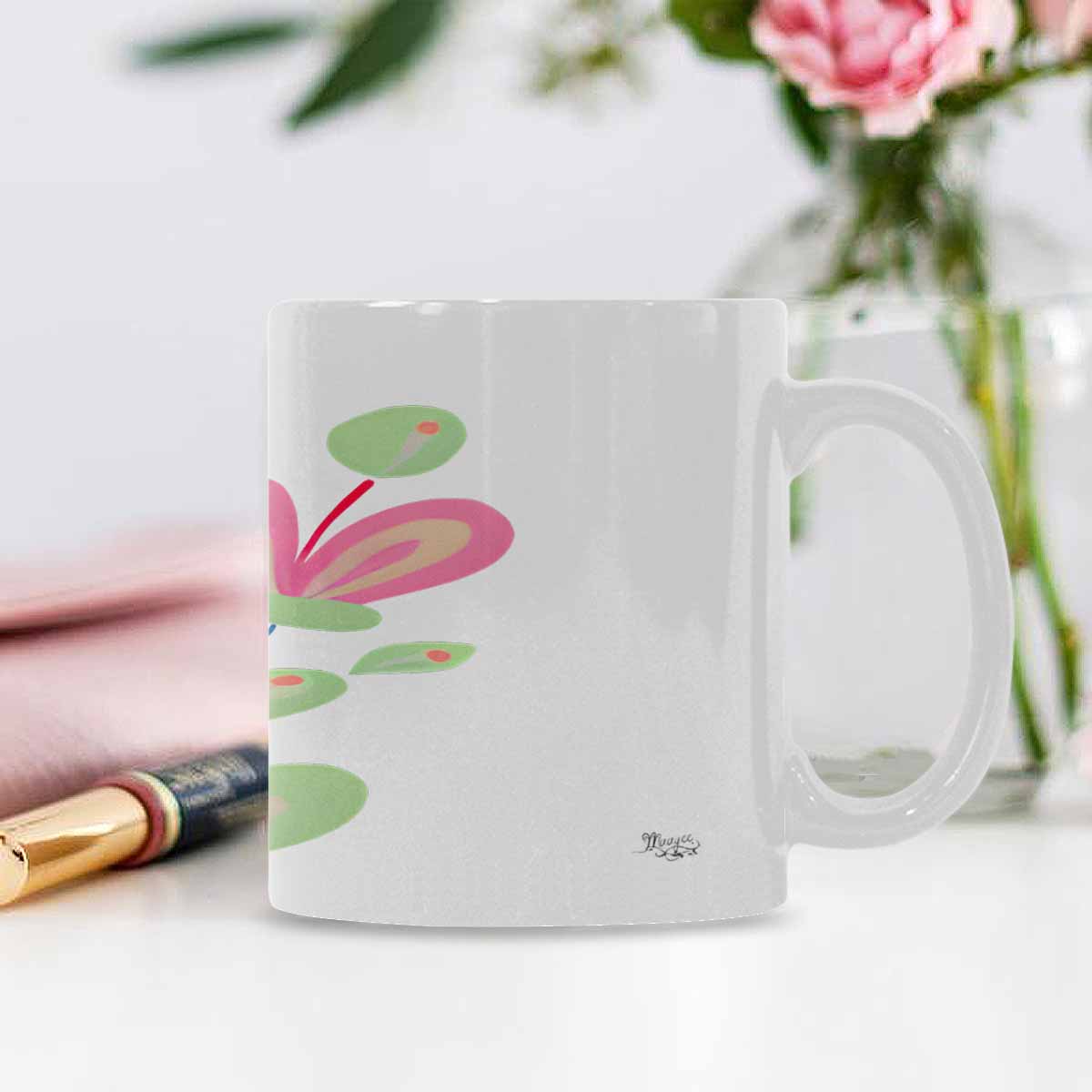 Quality Mug, coffee mug, tea cup, Bright florals, Set 2, design 61