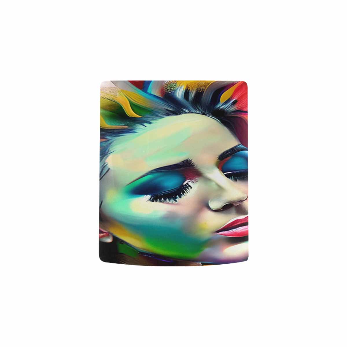 USA, Color Coffee Mug, tea cup, caucasian Face, design 23