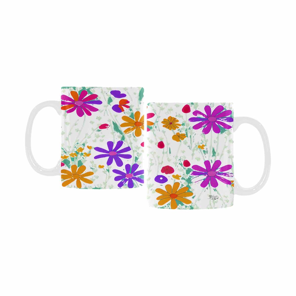 USA made, Quality Mug, coffee mug, tea cup, Set 1A, Mixed Floral design 55