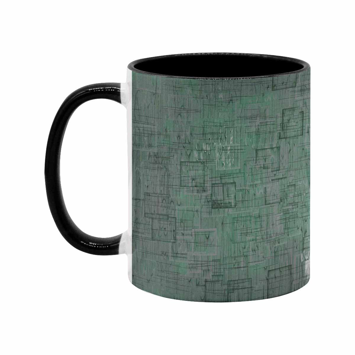 Coffee Mug, tea cup, black core, abstract, design 50
