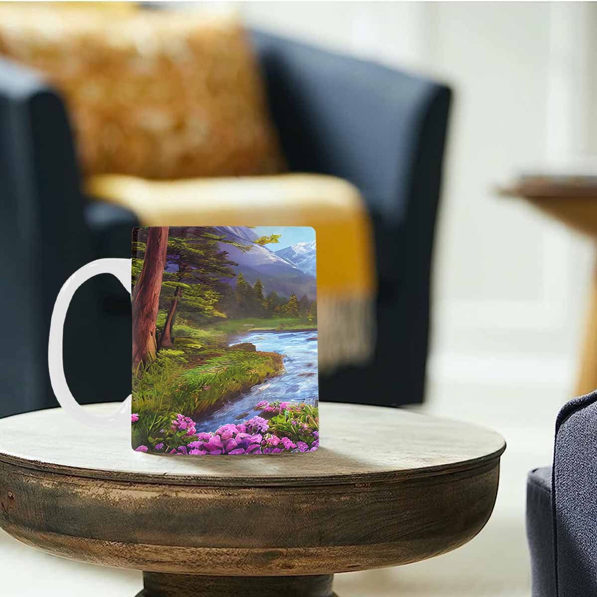 Rivers & Mountains Landscape mugs, set 1 design 18