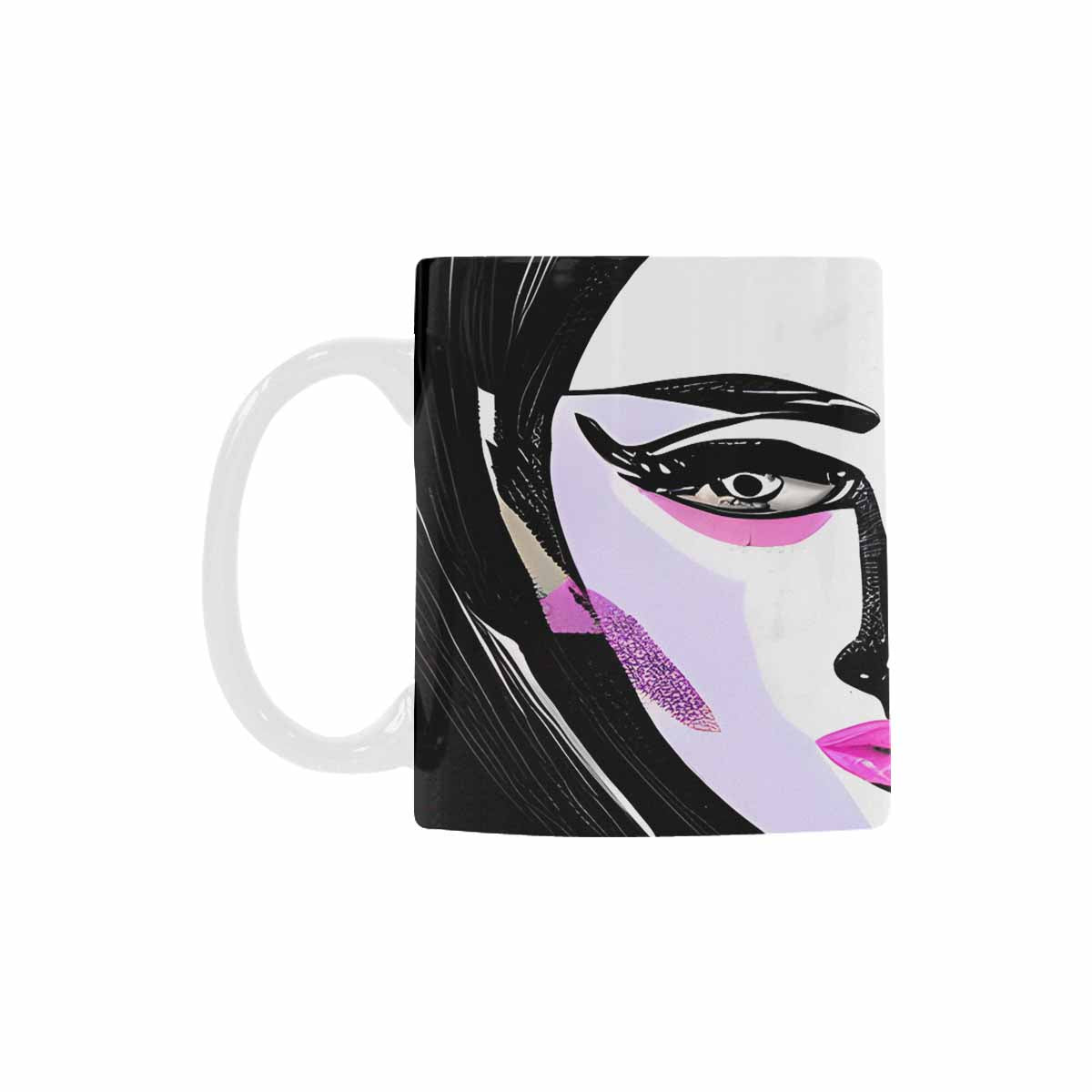 USA, Color Coffee Mug, tea cup, caucasian Face, design 49