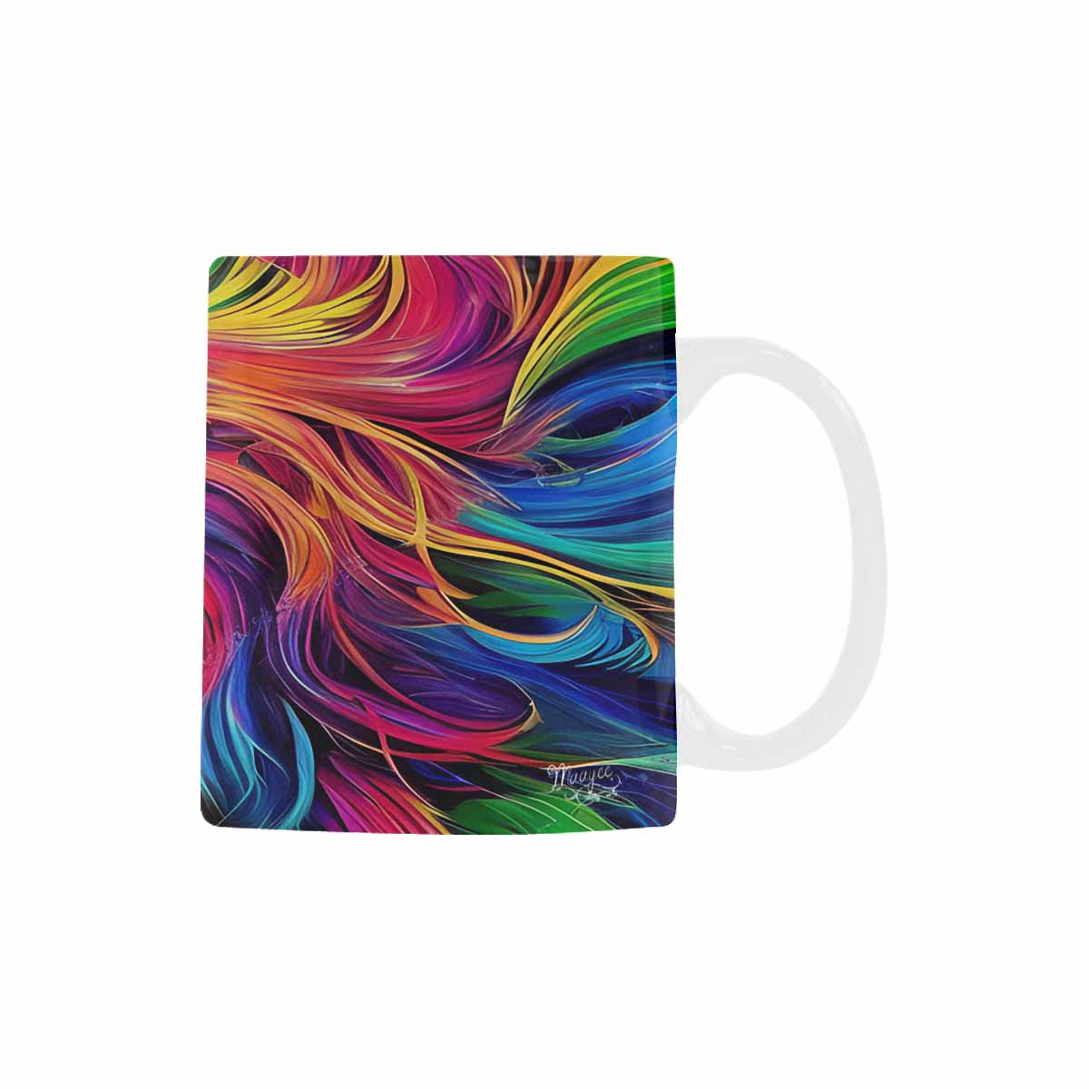 USA, Color Coffee Mug, tea cup, caucasian Face, design 33