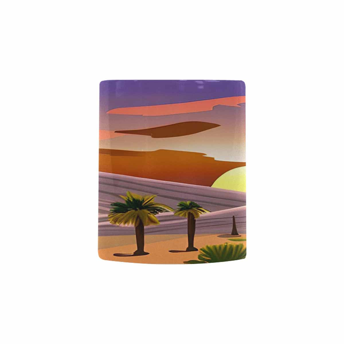 Coffee Mug, tea cup, desert scene, design 38