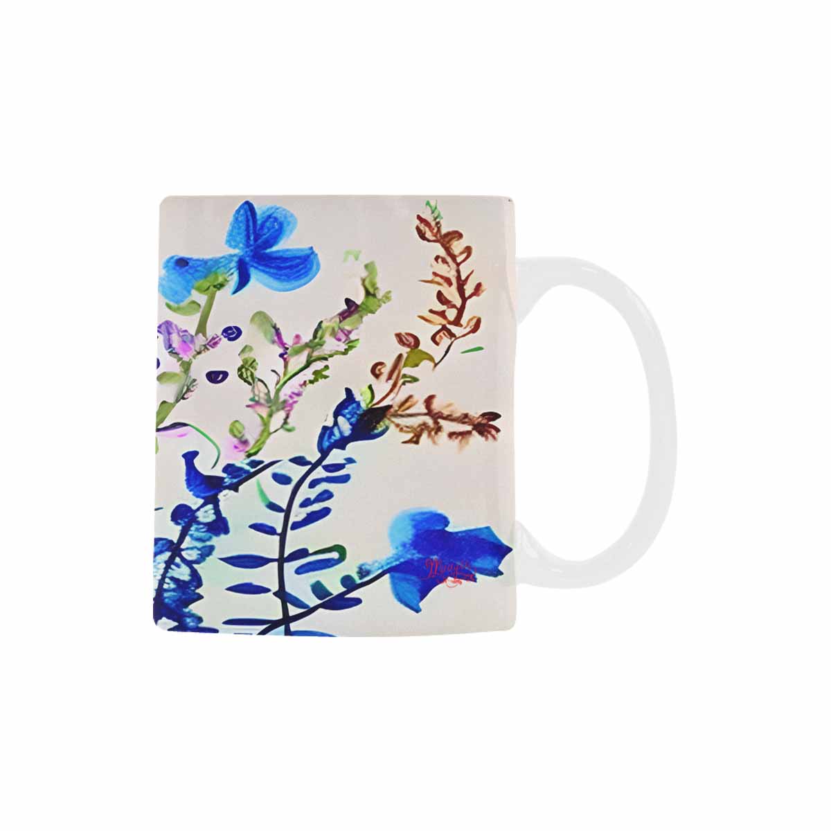 USA made Quality Mug, coffee mug, tea cup, Bright florals, Set 1, Design 18