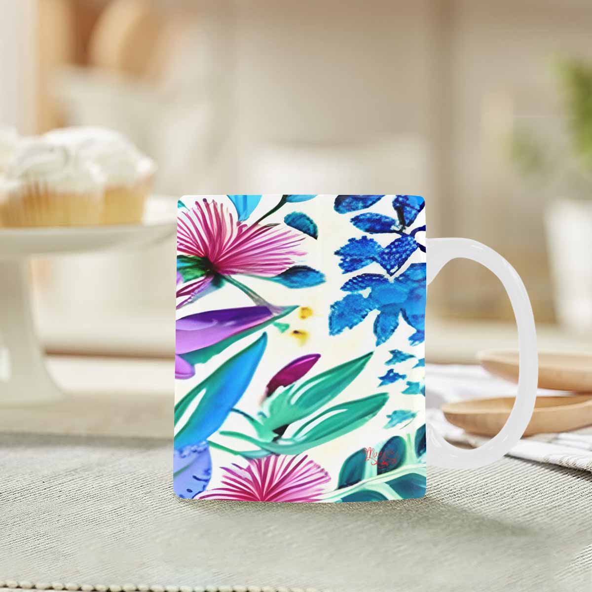 Quality Mug, coffee mug, tea cup, Bright florals, Set 1, Design 19