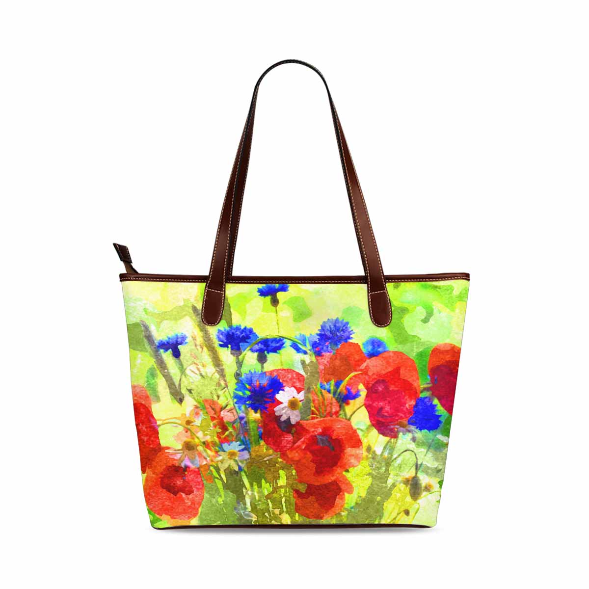 Classic Fabric handbag, watercolor floral, design 206