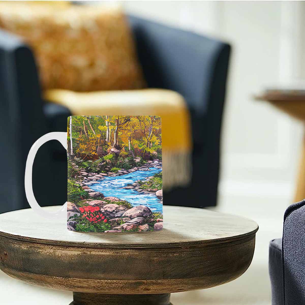 Rivers & Mountains Landscape mugs, set 1 design 1