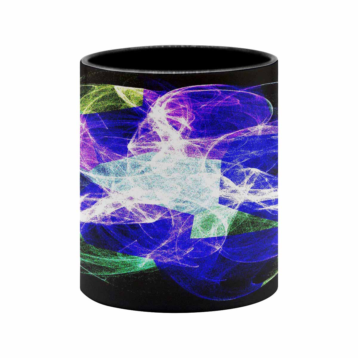 Coffee Mug, tea cup, black core, abstract, design 11